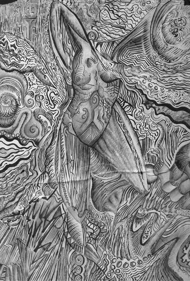 Original Abstract Drawing by Hego Eisol