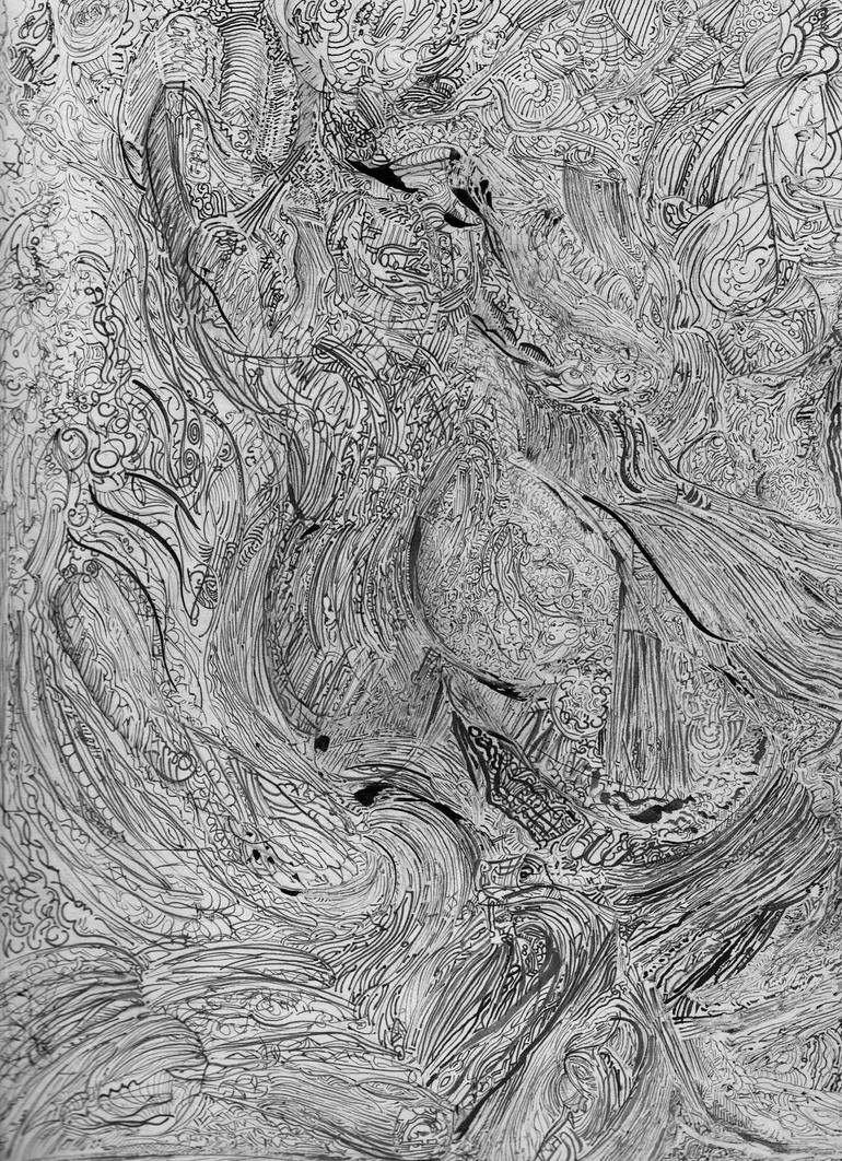 Original Abstract Drawing by Hego Eisol