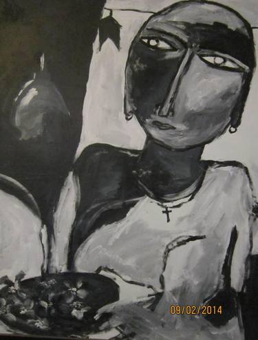 Print of Figurative Women Paintings by Samantha Pradeep Jayatunga