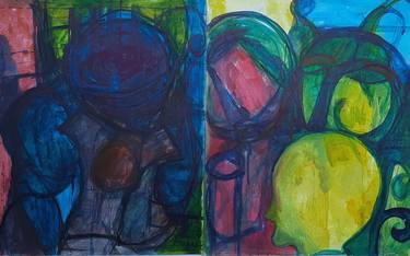 Original Abstract Expressionism Abstract Paintings by Samantha Pradeep Jayatunga