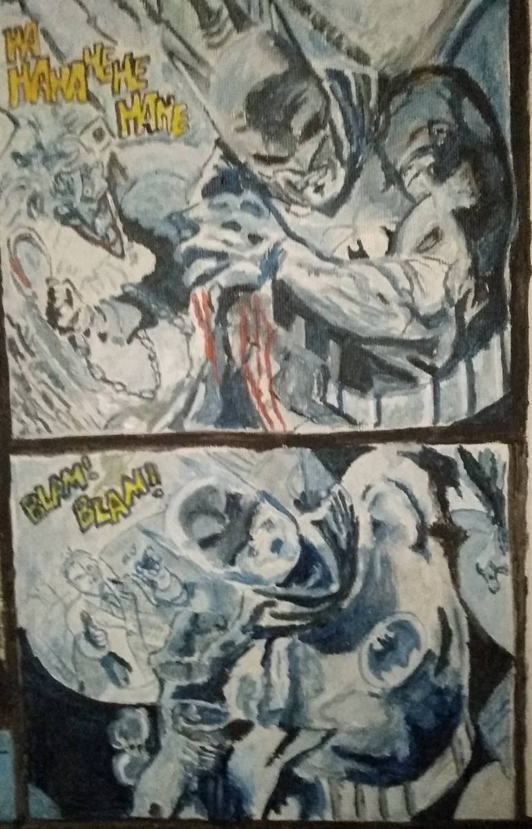 Batman e Catwoman Painting by Romano Celleno | Saatchi Art, image size:770x1198