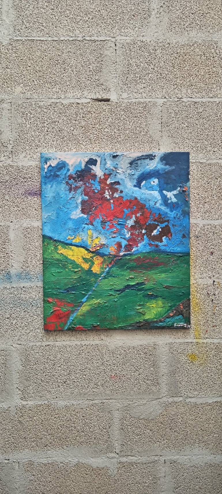Original Expressionism Landscape Painting by Elodie Magnano