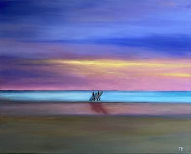 Original Conceptual Beach Painting by Tatiana Fetisova