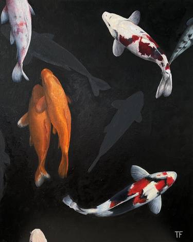 Original Fine Art Fish Painting by Tatiana Fetisova