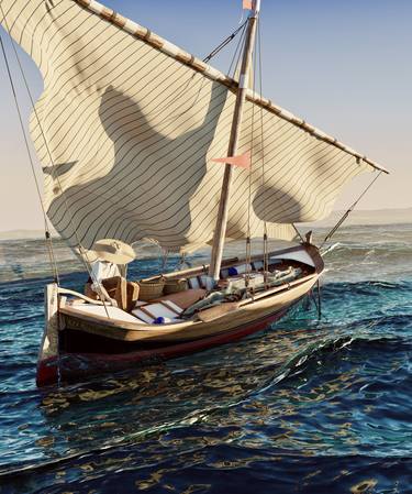Original Sailboat Digital by Gabriel Pastor