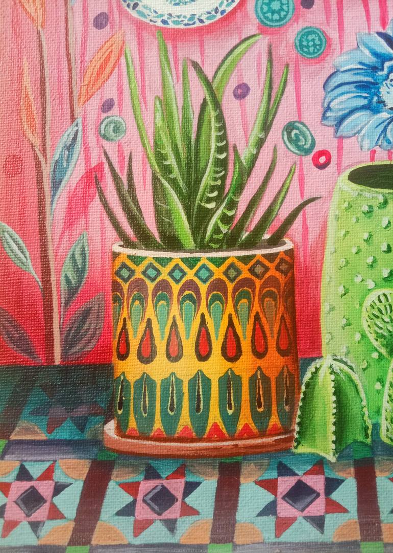 Original Art Deco Still Life Painting by Rizwan Raza