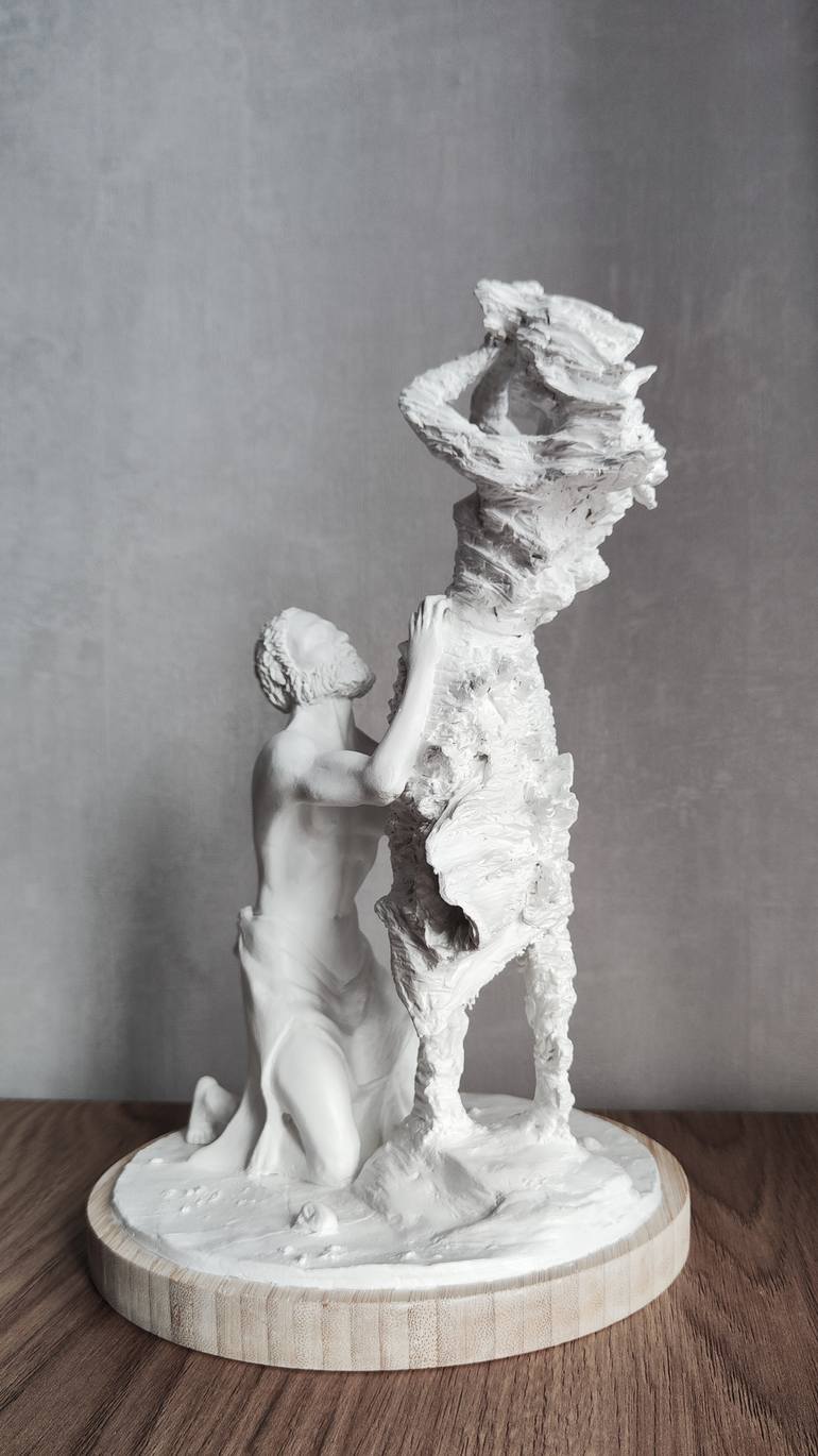 Original Art Deco Religion Sculpture by Evgeny Gitin