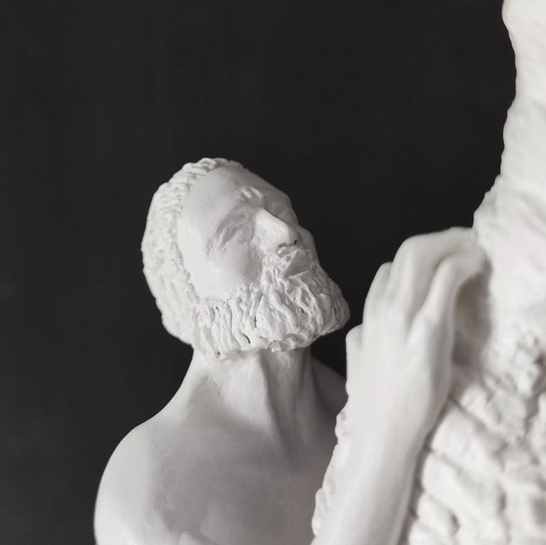 Original Art Deco Religion Sculpture by Evgeny Gitin