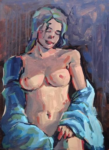 Original Expressionism Erotic Paintings by Tony Karbouski