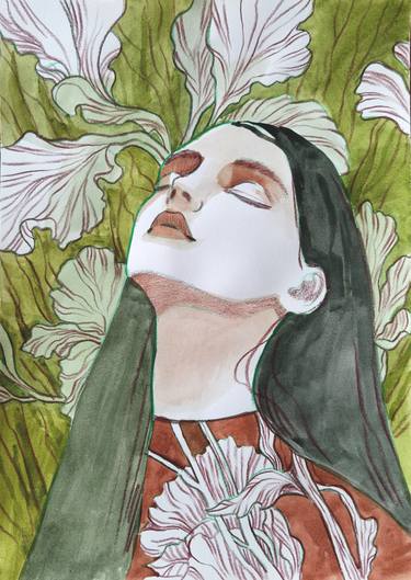 Original Illustration Women Drawing by Tony Karbouski