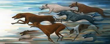 Original Fine Art Animal Paintings by Wharat Techavanich