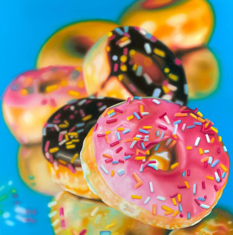 Doughnuts Painting By Sarah Graham Saatchi Art