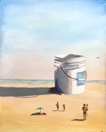 Print of Surrealism Beach Paintings by Laurianne Donnez