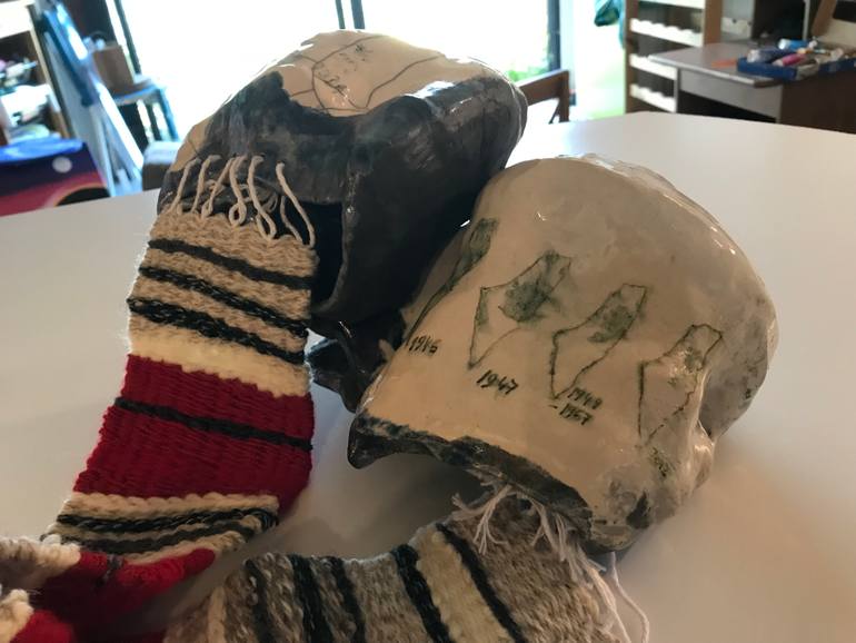 Original Abstract Politics Sculpture by Laurianne Donnez