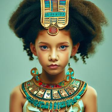 Ancient Egyptian Beauty with Sapphire Eyes thumb