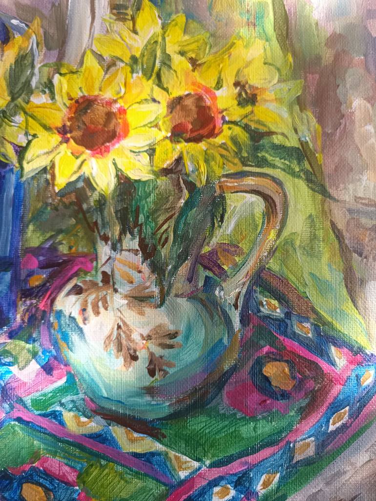 Original Impressionism Still Life Painting by Galina Hannemann