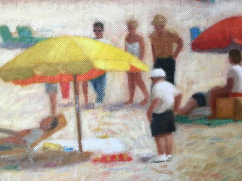 Original Impressionism Beach Painting by Erik Sundgaard