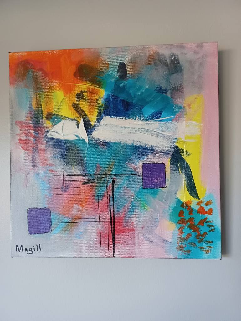 Original Abstract Expressionism Abstract Painting by George Magill