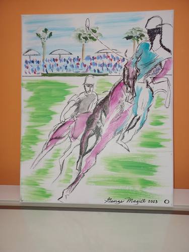 Original Expressionism Sports Paintings by George Magill