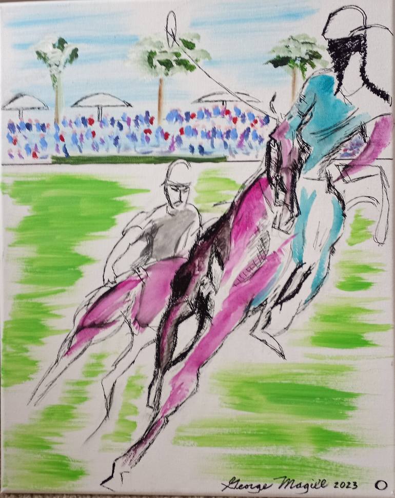 Original Expressionism Sports Painting by George Magill