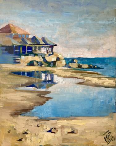 Original Impressionism Beach Paintings by Yulia Prykina