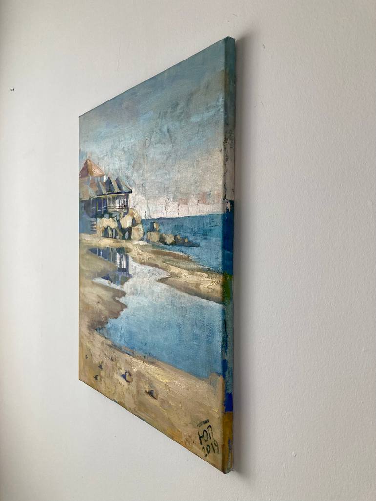 Original Impressionism Beach Painting by Yulia Prykina