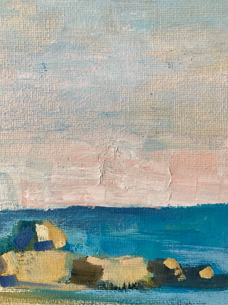 Original Impressionism Beach Painting by Yulia Prykina