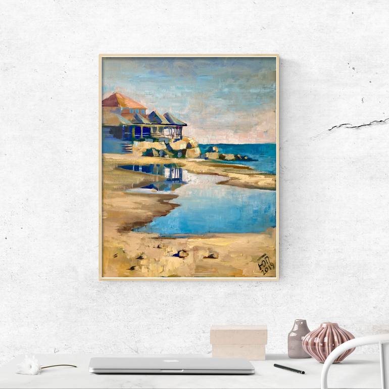 Original Impressionism Beach Painting by Yulia Prykina