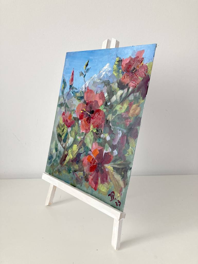 Original Impressionism Floral Painting by Yulia Prykina
