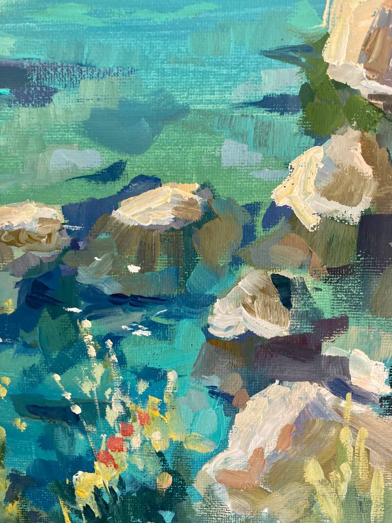 Original Impressionism Seascape Painting by Yulia Prykina