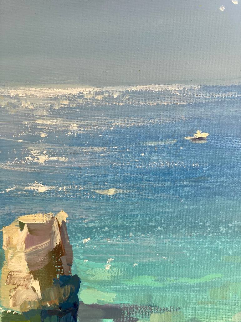Original Impressionism Seascape Painting by Yulia Prykina