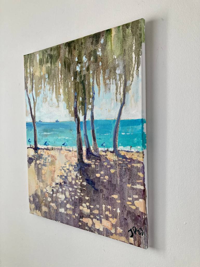 Original Impressionism Beach Painting by Yulia Prykina