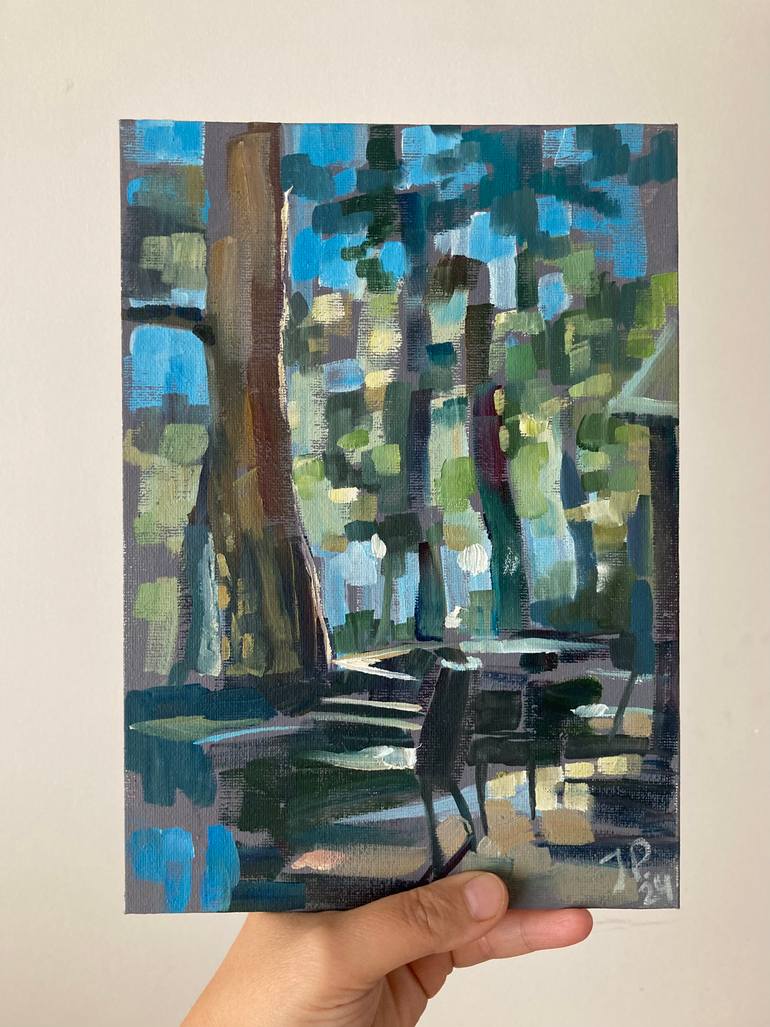 Original Impressionism Landscape Painting by Yulia Prykina