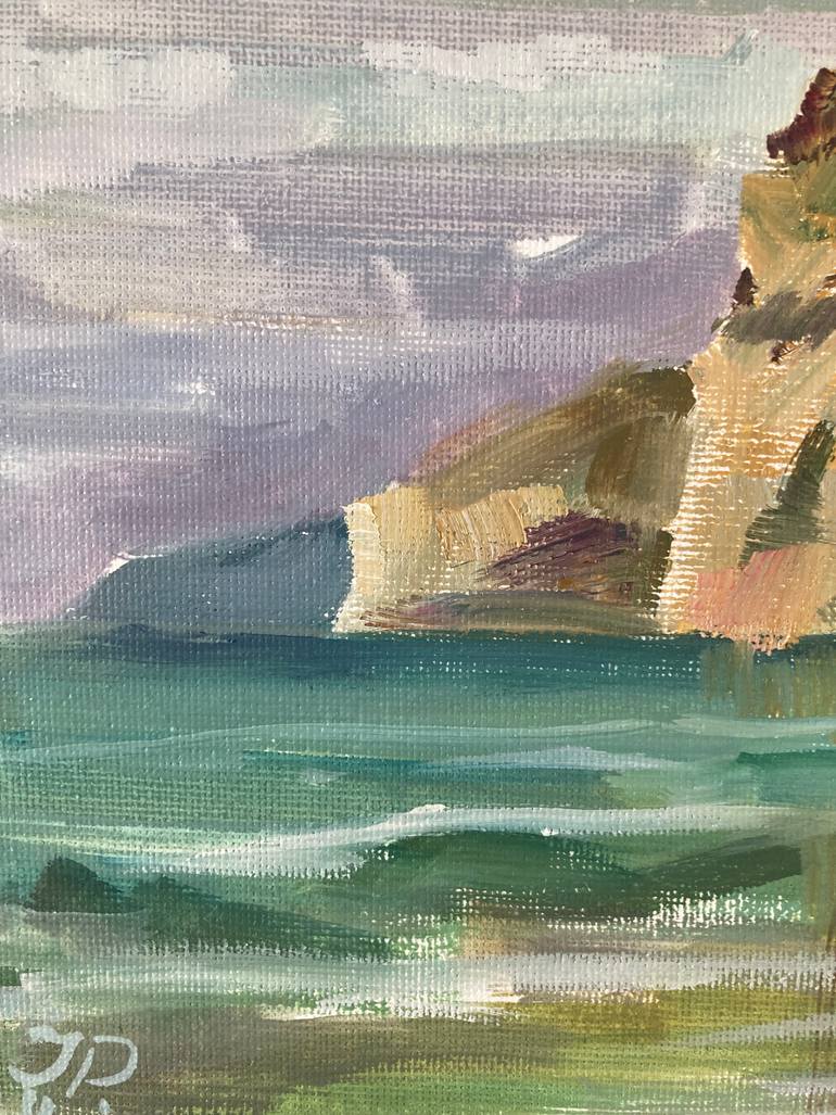 Original Impressionism Beach Painting by Yulia Prykina