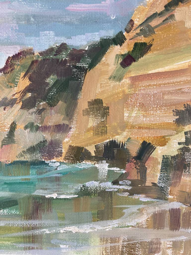 Original Impressionism Beach Painting by Yulia Prykina