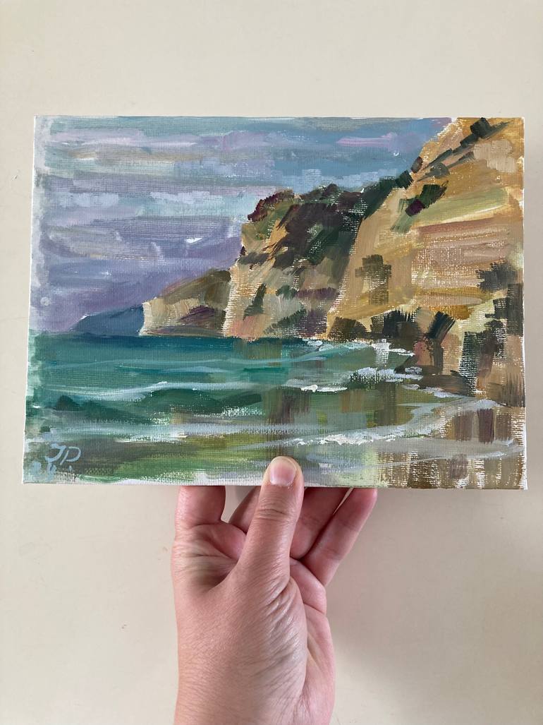 Original Impressionism Beach Painting by Yulia Prykina
