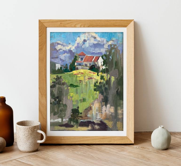 Original Impressionism Landscape Painting by Yulia Prykina