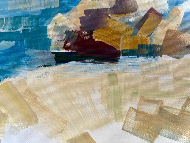 Original Impressionism Beach Painting by Yulia Prykina