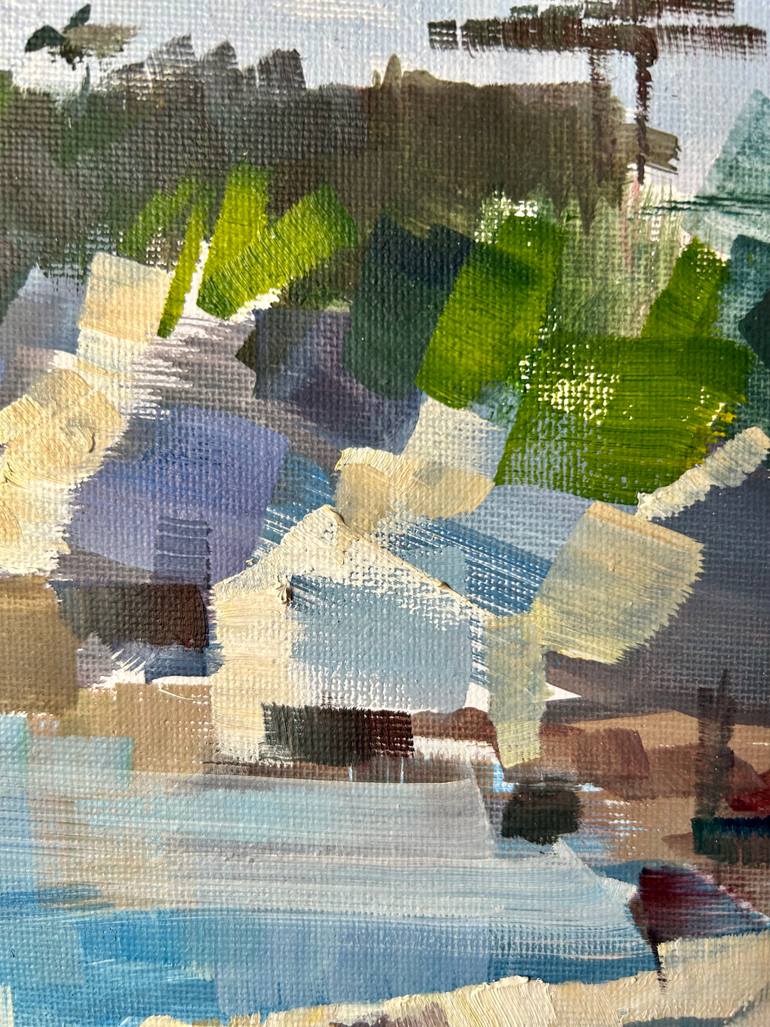 Original Impressionism Beach Painting by Yulia Prykina