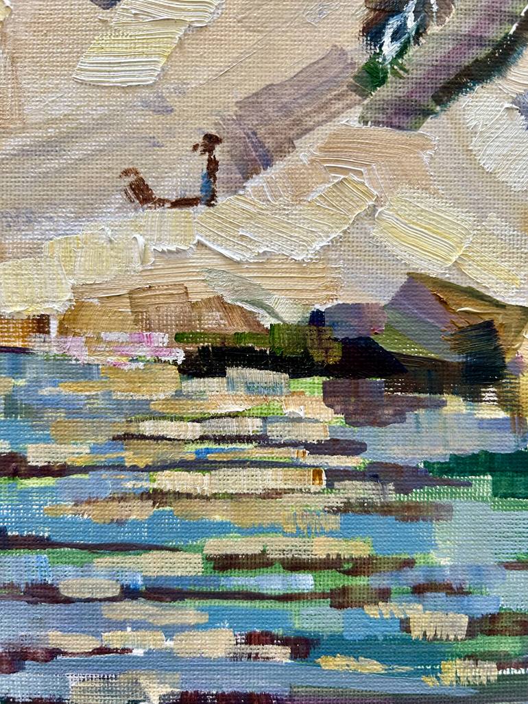 Original Impressionism Beach Painting by Yulia Prykina