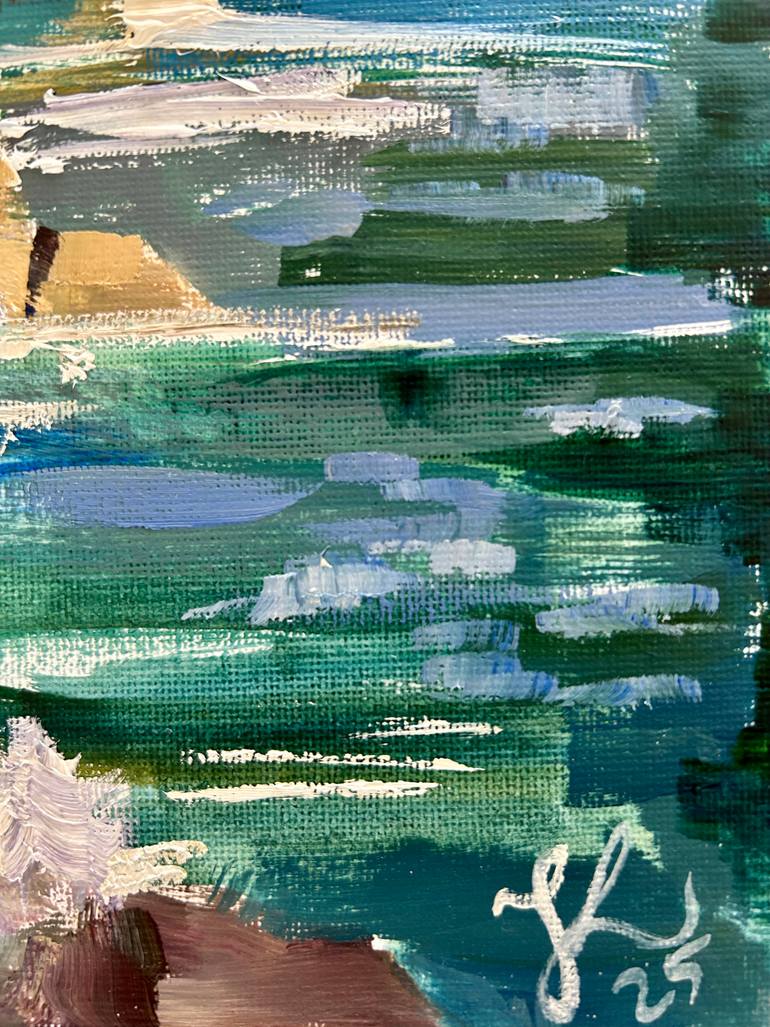 Original Impressionism Beach Painting by Yulia Prykina