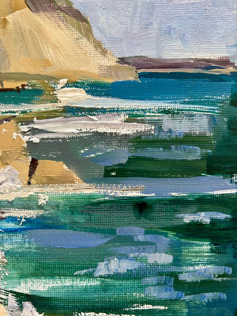 Original Impressionism Beach Painting by Yulia Prykina