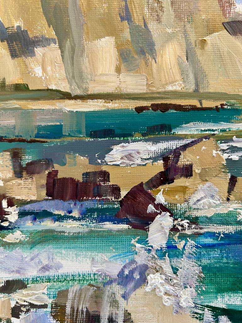 Original Impressionism Beach Painting by Yulia Prykina