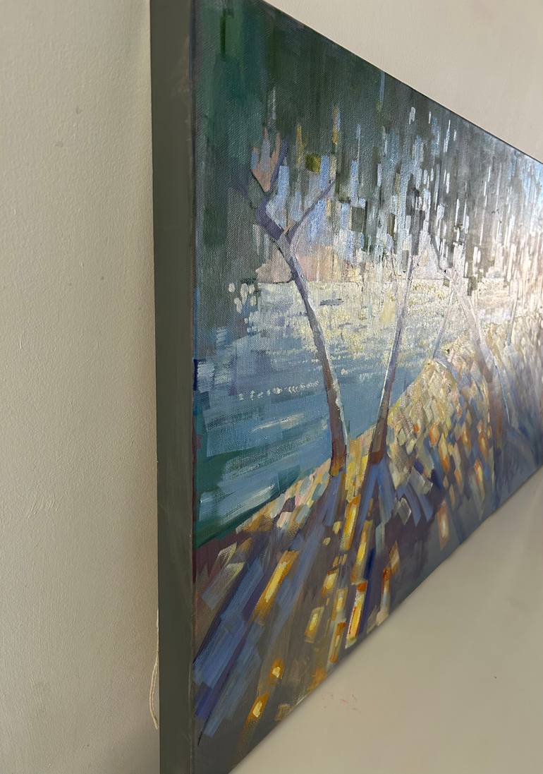 Original Impressionism Beach Painting by Yulia Prykina