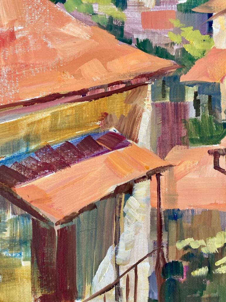 Original Impressionism Architecture Painting by Yulia Prykina