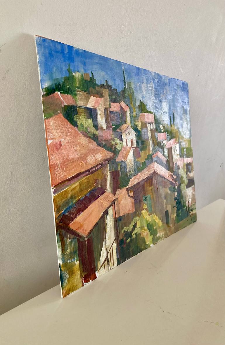 Original Impressionism Architecture Painting by Yulia Prykina