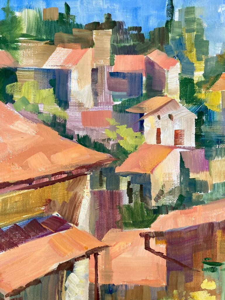 Original Impressionism Architecture Painting by Yulia Prykina