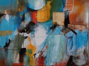 Original Abstract Expressionism Abstract Paintings by Galina Abadjimarinova