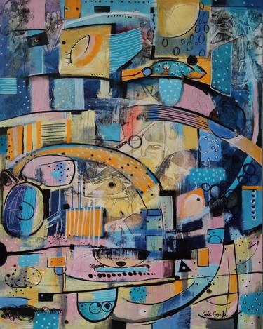 Original Abstract Expressionism Abstract Paintings by Galina Abadjimarinova