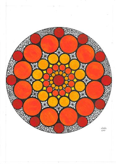 Print of Abstract Geometric Mixed Media by KHYATI PARMAR GOHIL